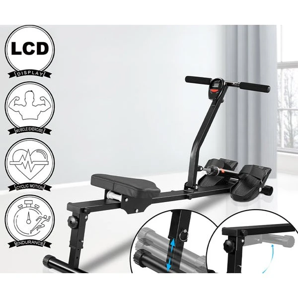 BAKAJI Vogatore Pieghevole 12 Livelli Resistenza LCD 120kg