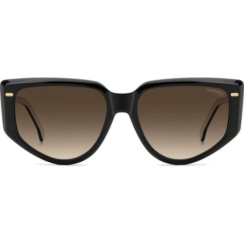 Carrera 3082/S Occhiali da Sole Donna Rettangolari Neri