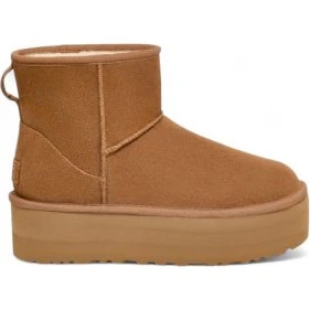 UGG Classic Mini Platform Marrone - Stivali in Pelle Scamosciata