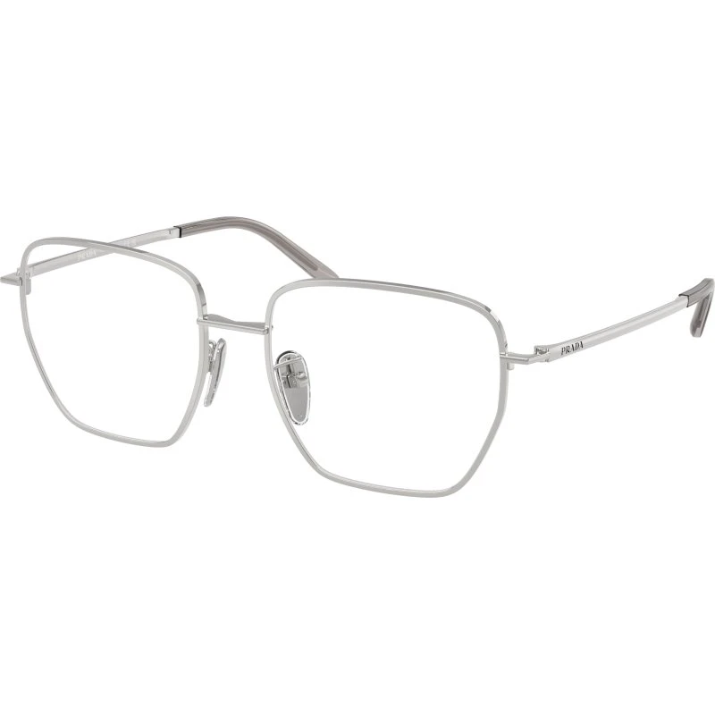Prada Donna PR C51VD 1BC1O1 Occhiali da Vista Argento Squadrati