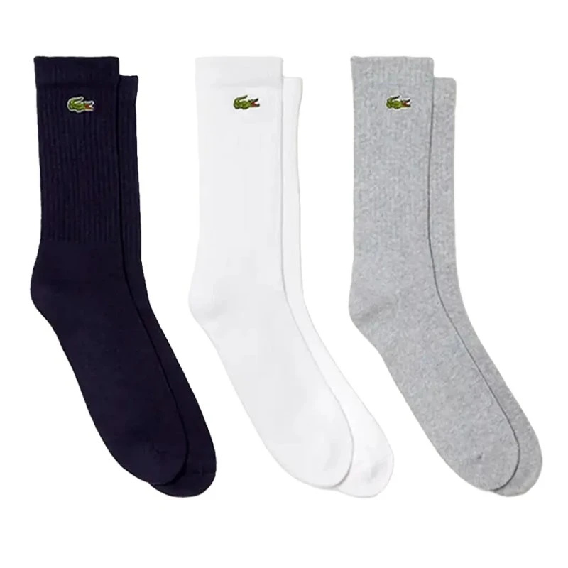Lacoste Calze Classic Sport Blu/Bianco/Grigio (3 unità) 43-46