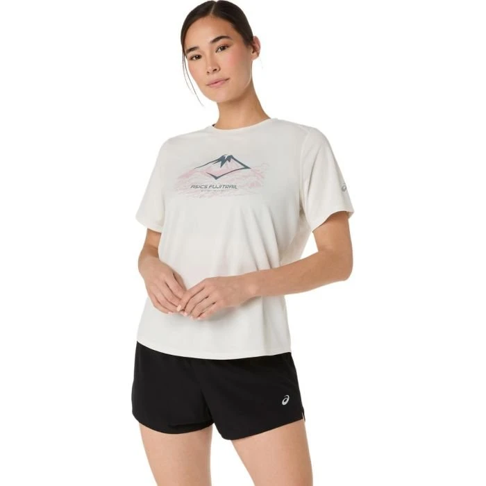 Asics Fujitrail Logo SS Top Bianco Donna XL