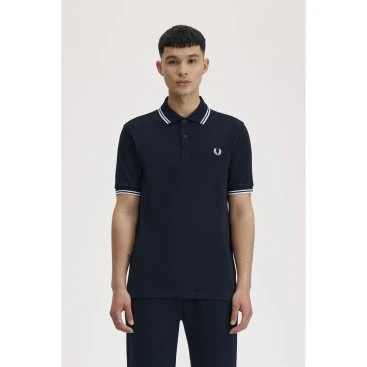 Fred Perry Polo M3600 Blu Navy con Doppia Riga - XL