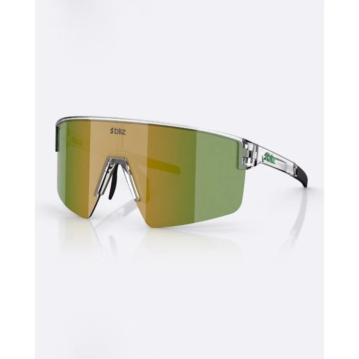 Occhiali da sole Bliz P004 Transparent White con lente Green