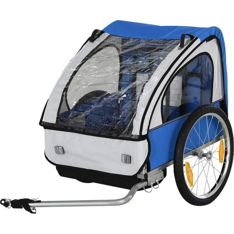 Easycomfort Rimorchio Bici 2 Posti Blu