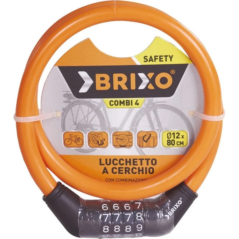 Brixo Lucchetto a Cerchio 4 Cifre 12x80 cm