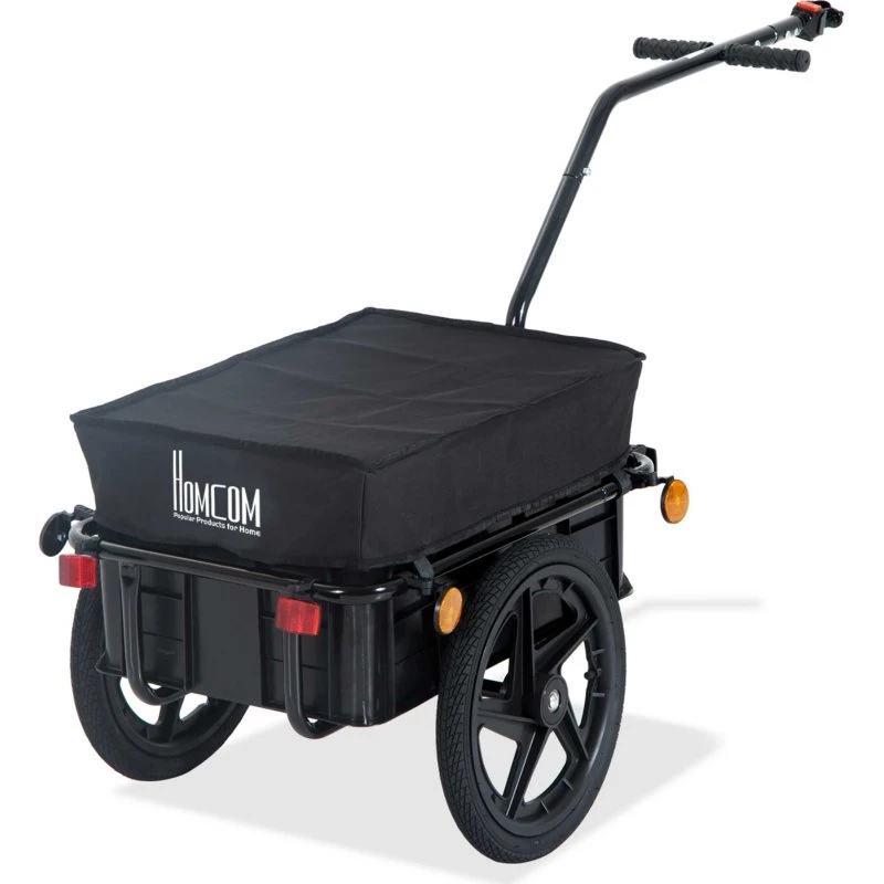 HOMCOM Rimorchio Bici 144×59×80cm Acciaio