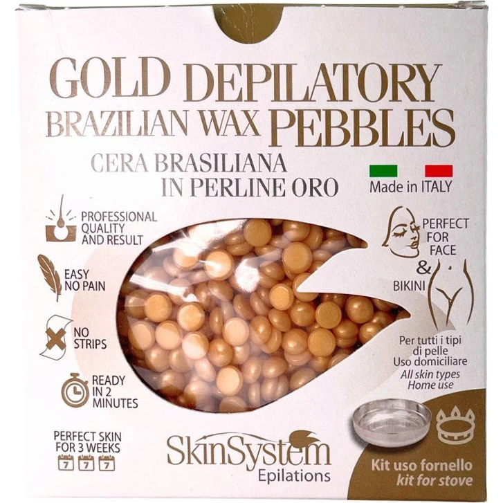 SkinSystem Gold Depilatory Brazilian Waz Pebbles Kit