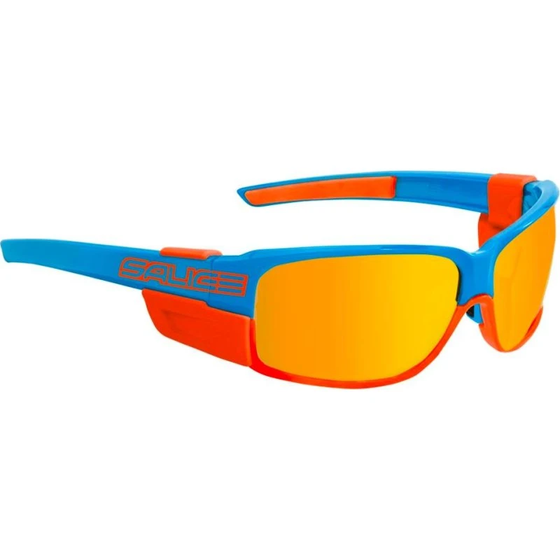 Salice 015 Occhiali da Sole Unisex Blu e Rosso RWX