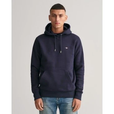 Gant Felpa con Cappuccio Scudo Blu Navy - Taglia M