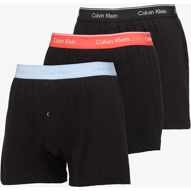 Calvin Klein Boxer Uomo Cotone 100% Nero 3 Pezzi