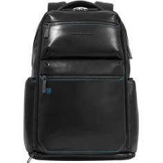 Piquadro Zaino in pelle 15,6'' Blue Square personalizzabile