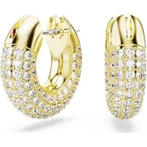 Swarovski Orecchini Dextera Pavé Cerchio Placcato Oro Bianco