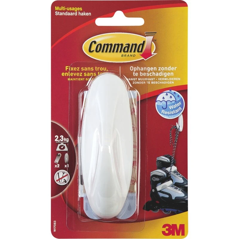 3M Command Gancio Bagno Grande 17083B Bianco