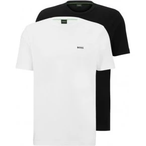 BOSS Confezione da 2 T-shirt in Cotone Biologico Nero e Bianco XL