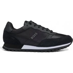 BOSS Sneakers Nere da Uomo con Dettagli in Sintetico