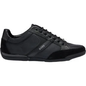BOSS Sneaker Saturn in pelle nera da uomo